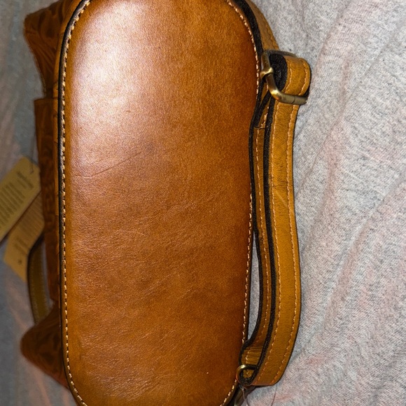 Embossed Leather Backpack - Tan - Picture 10 of 10